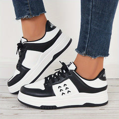 Women's Wheat Graphic Skate Shoes Low Top Flatform Comfortable Walking Shoes
