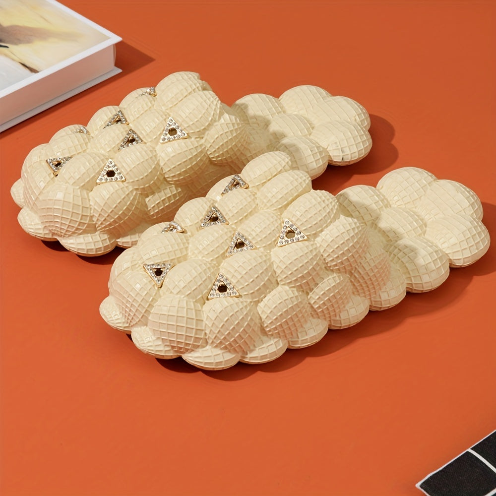Women's Anti Slip Bubble Slippers Round Toe Comfortable Outdoor Slippers