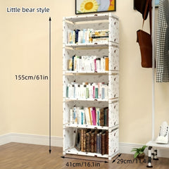 5-Layer Bookshelves Storage Racks for Bedroom/Living Room Display