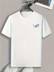 Bird Pattern Print Men's Comfy Sports T shirt Graphic Tee
