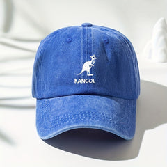Letter & Kangaroo Pattern Baseball Cap Vintage Style Dad Hat