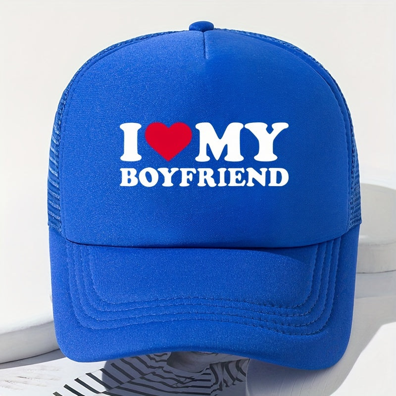 Fashionable Printed Mesh Baseball Cap Sunscreen Peaked Cap