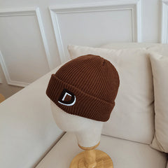 D Embroidered Knitted Hat Men Beanie Hat