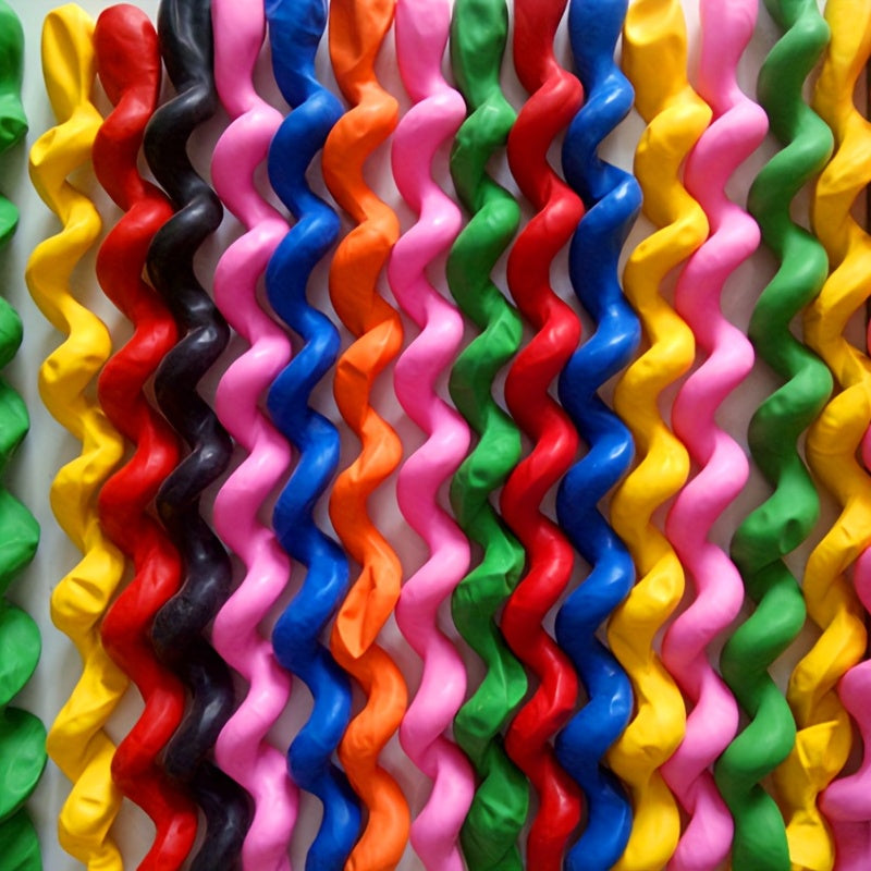 20pcs Twist Balloon Spiral Balloon Party Decor Supplies