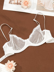 Sexy Geo Lace Balconette Bra