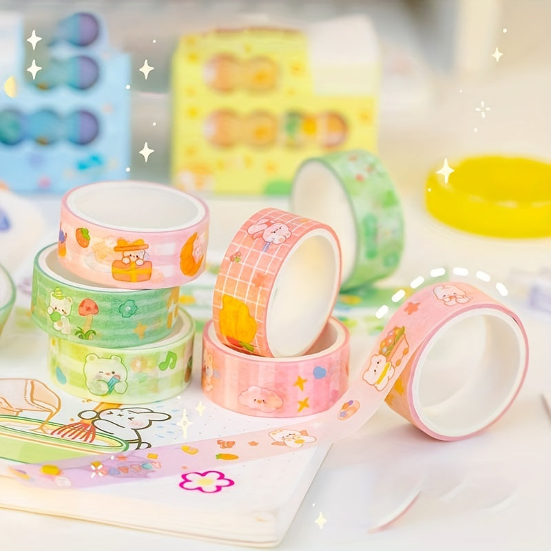 4pcs Cartoon Milk Washi Tape Set Small Fresh Japanese Sticker