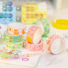 4pcs Cartoon Milk Washi Tape Set Small Fresh Japanese Sticker