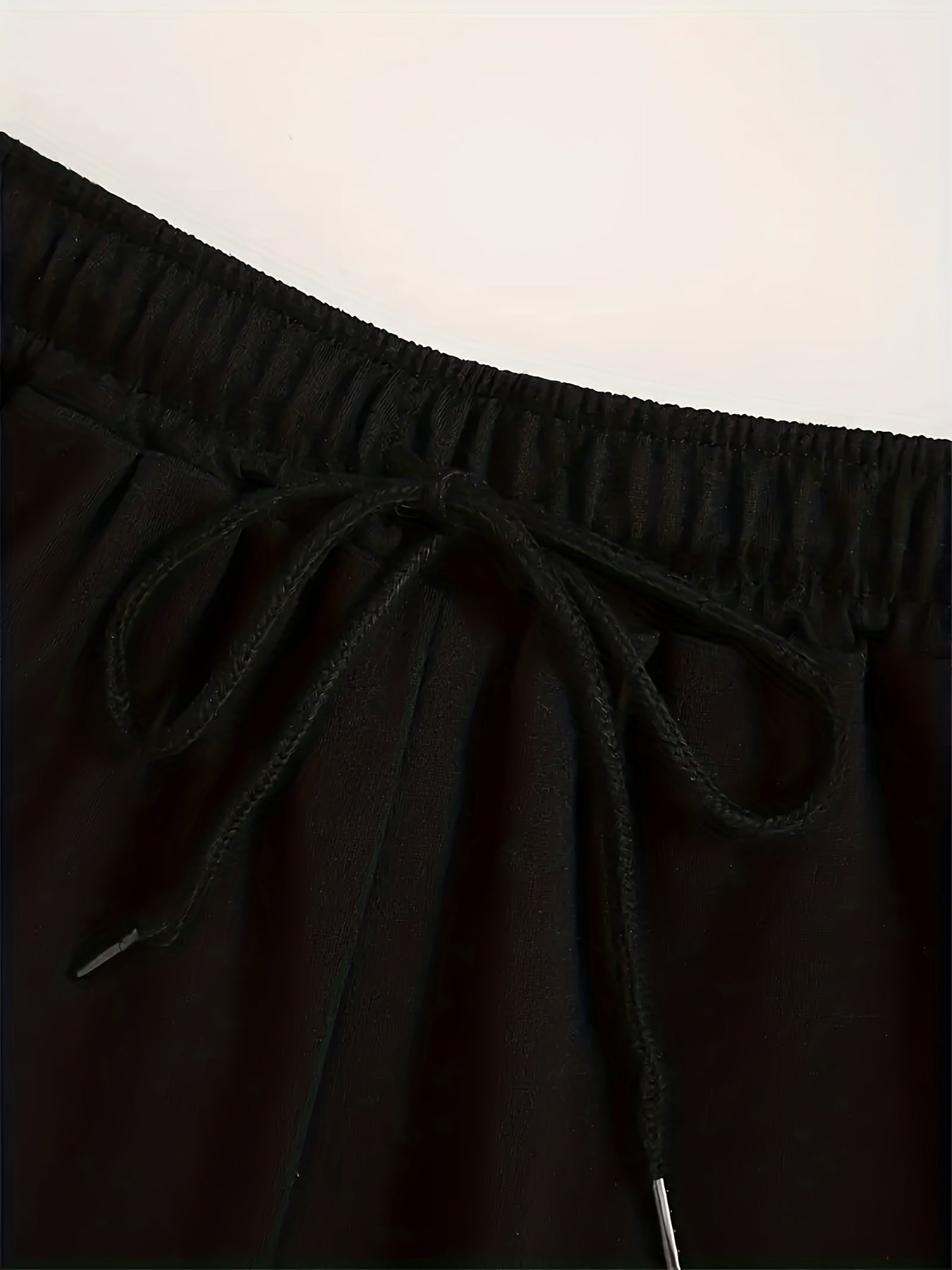 Floral Letter Print Shorts Drawstring Elastic Waist