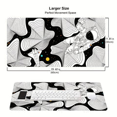Oversized Gaming Desk Pad Disordered Theme Pattern 3D Printed Mouse Pad