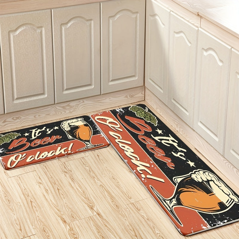 Oktoberfest Floor Mat Beer Printing Carpet Home Kitchen Rug