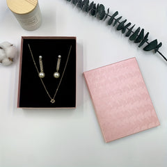 Pink Memory Style Necklace Set Box Jewelry Packaging