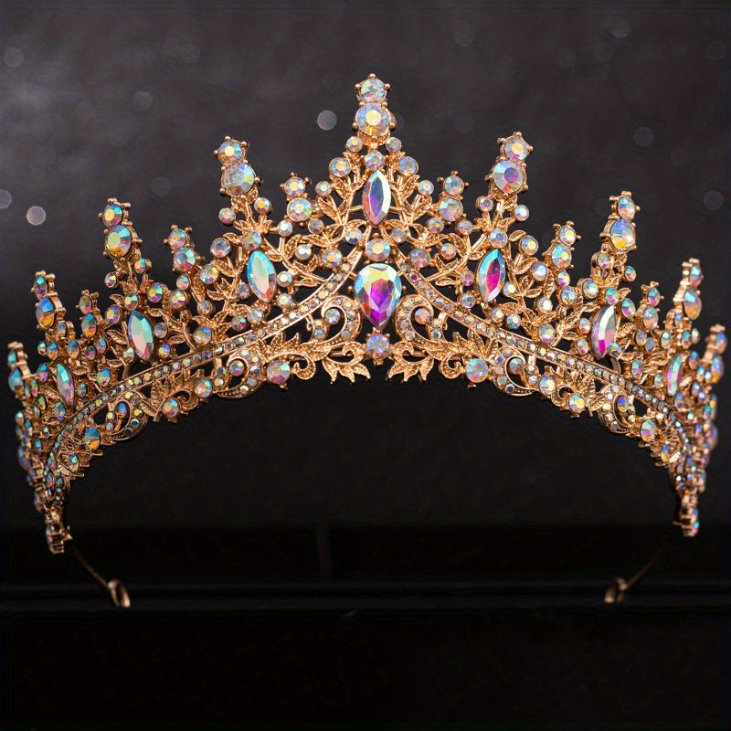Rhinestone Queen Crown Headband for Prom Birthday
