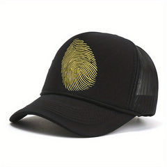 Fingerprint Couple Mesh Cap Sun Protection Baseball Hat Hip hop C