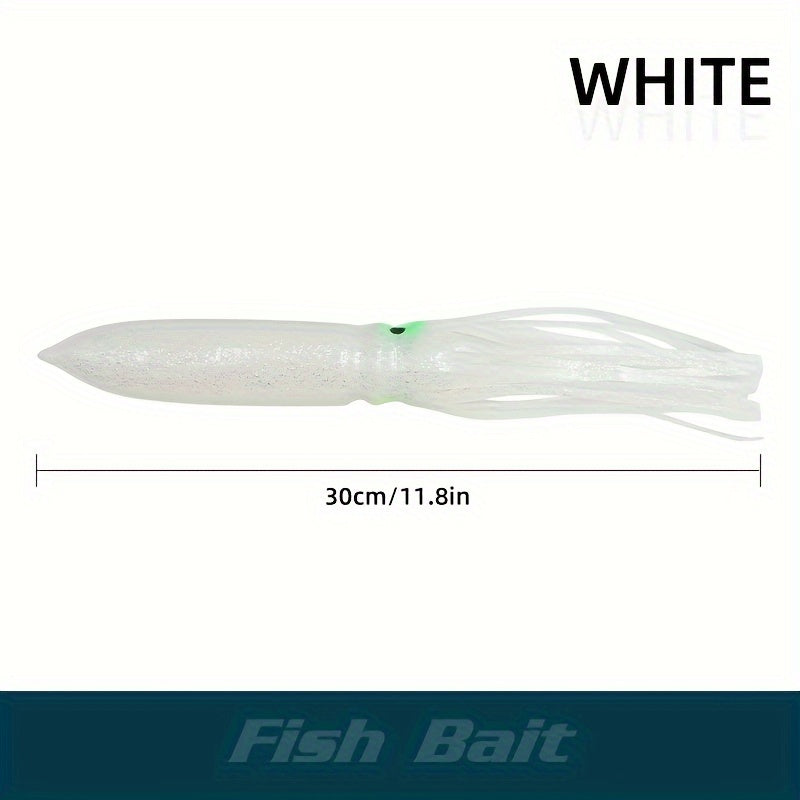 10pcs Luminous Squid Soft Baits 12 Inches Sea Fishing Bait