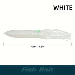 10pcs Luminous Squid Soft Baits 12 Inches Sea Fishing Bait