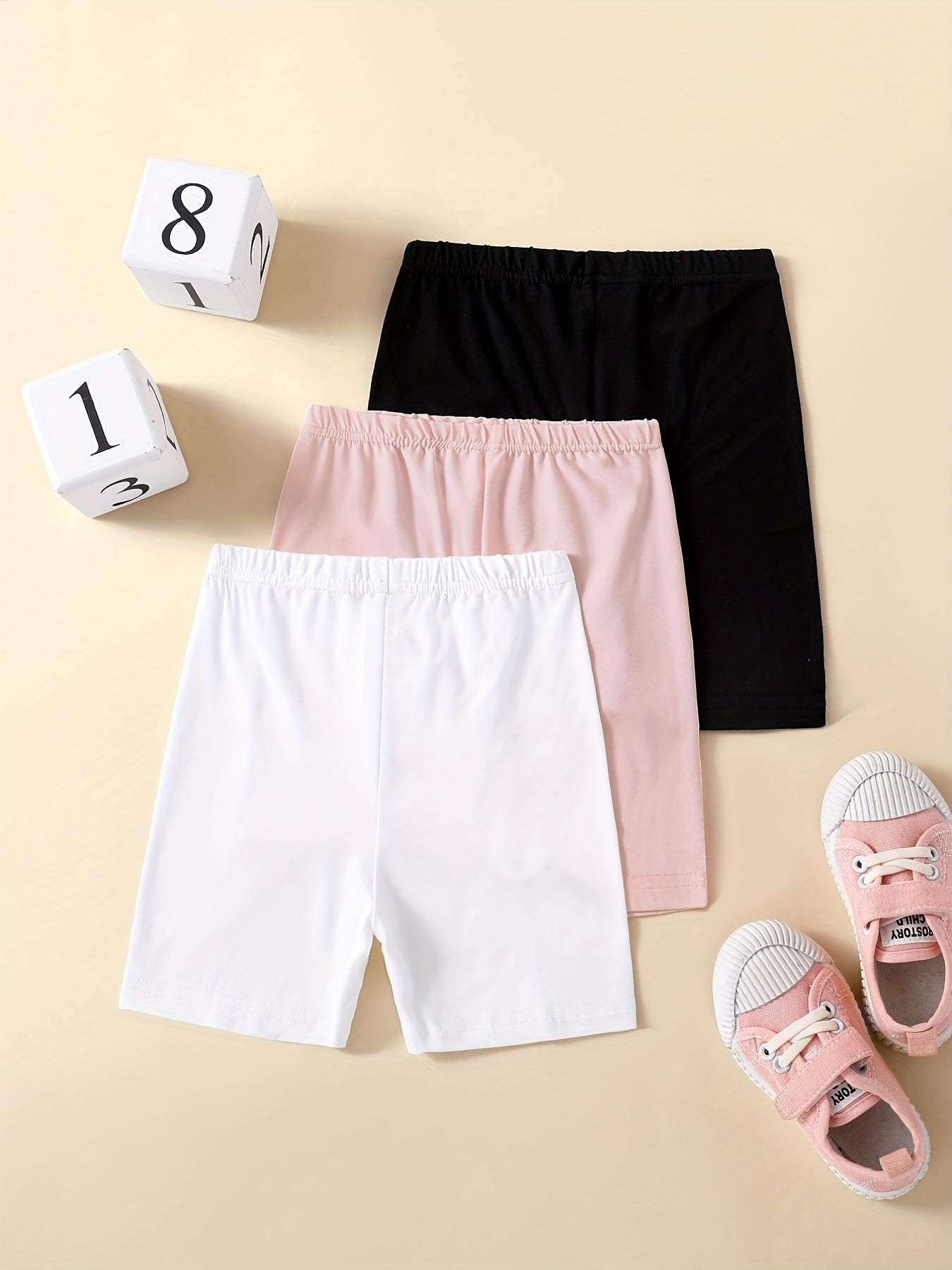Toddler Girls Elastic Waist Safety Shorts Leggings Under Skirt Dress