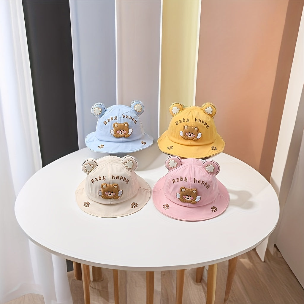 Kids Cartoon Bear Sunshade Bucket Hat