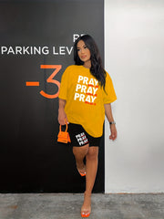 Casual Short Sleeve T shirt & Biker Shorts Outfits Women's Clothing