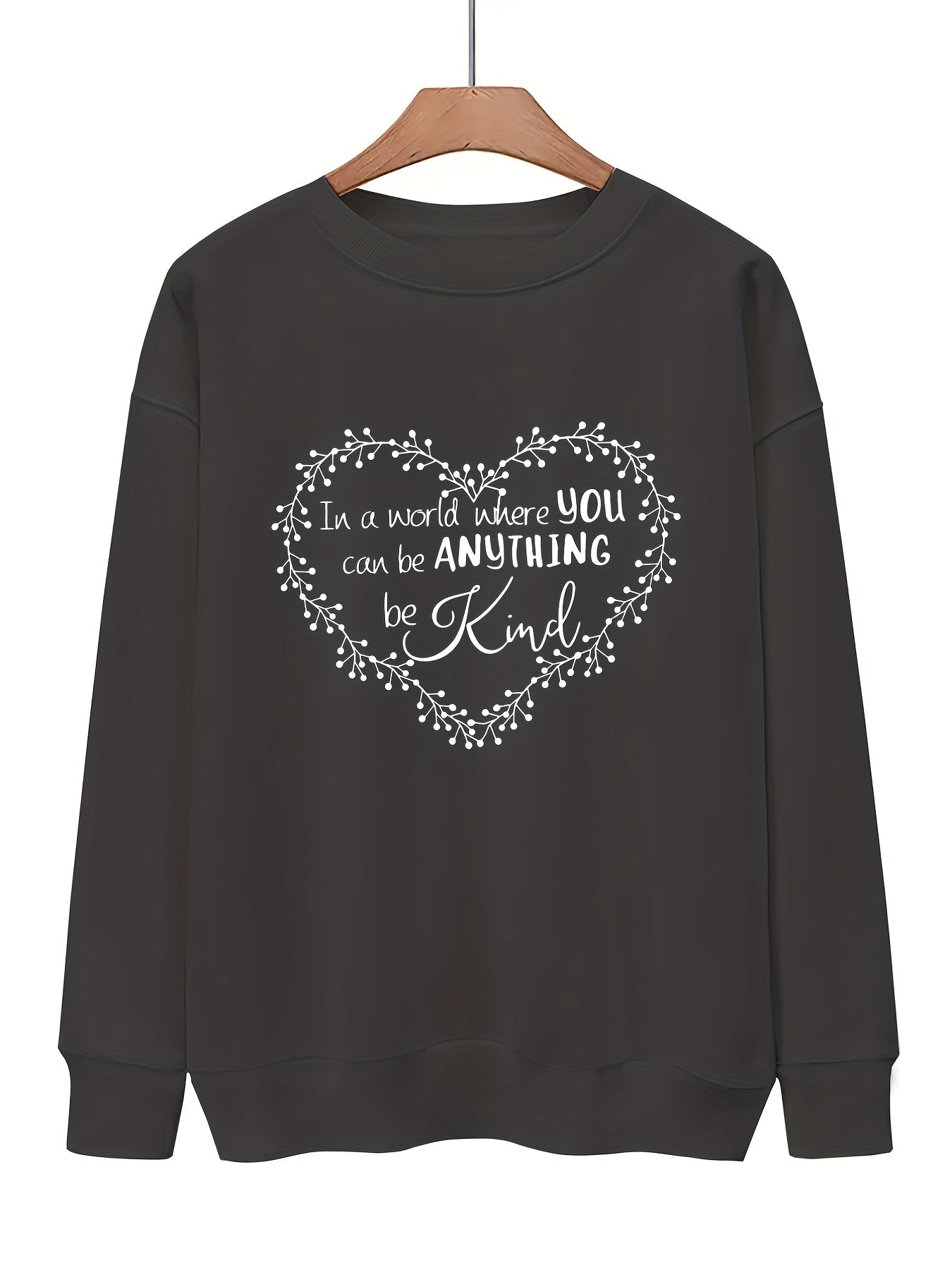 Letter Print Pullover Sweatshirt for Women