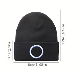 Round Embroidery Knitted Hat and Handsome Acrylic Knit Hat for Men