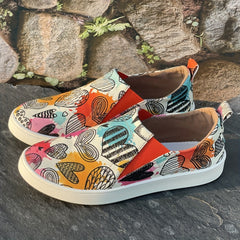 Women's Slip On Love Skate Shoes Lightweight Walking Shoes