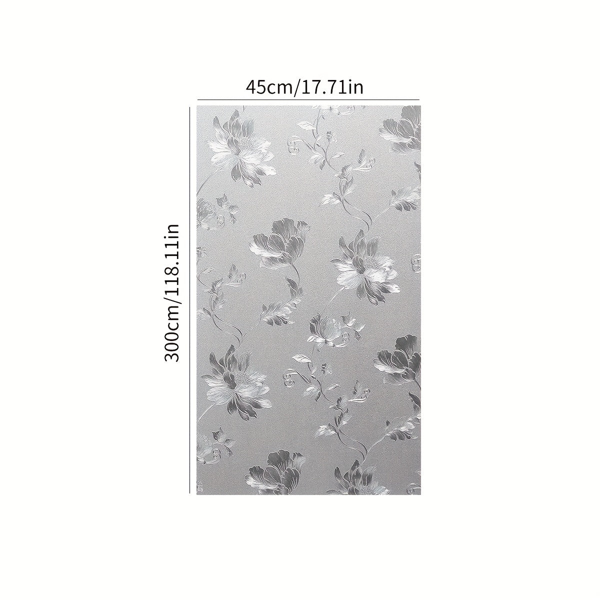 Hibiscus Flower Glass Window Film Privacy Heat Control Decorative