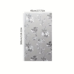 Hibiscus Flower Glass Window Film Privacy Heat Control Decorative