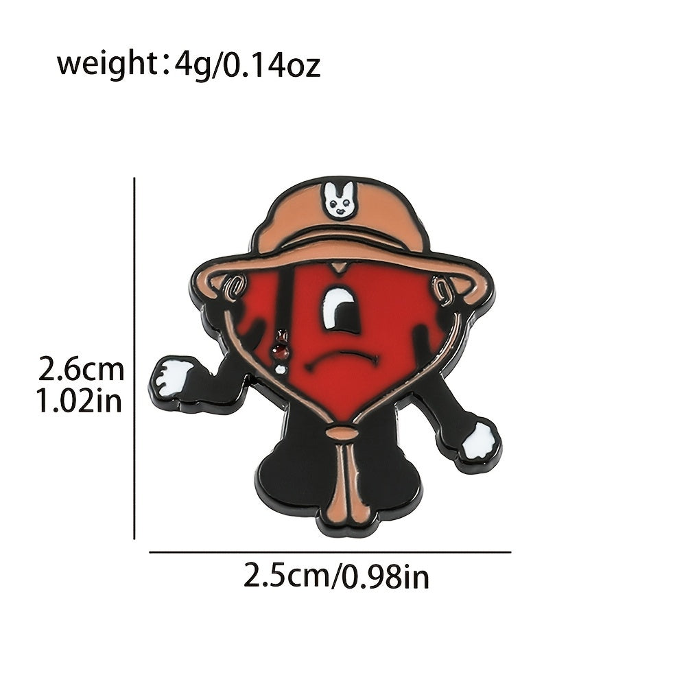 Boys Heart Enamel Pin for Clothes & Backpacks