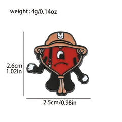 Boys Heart Enamel Pin for Clothes & Backpacks