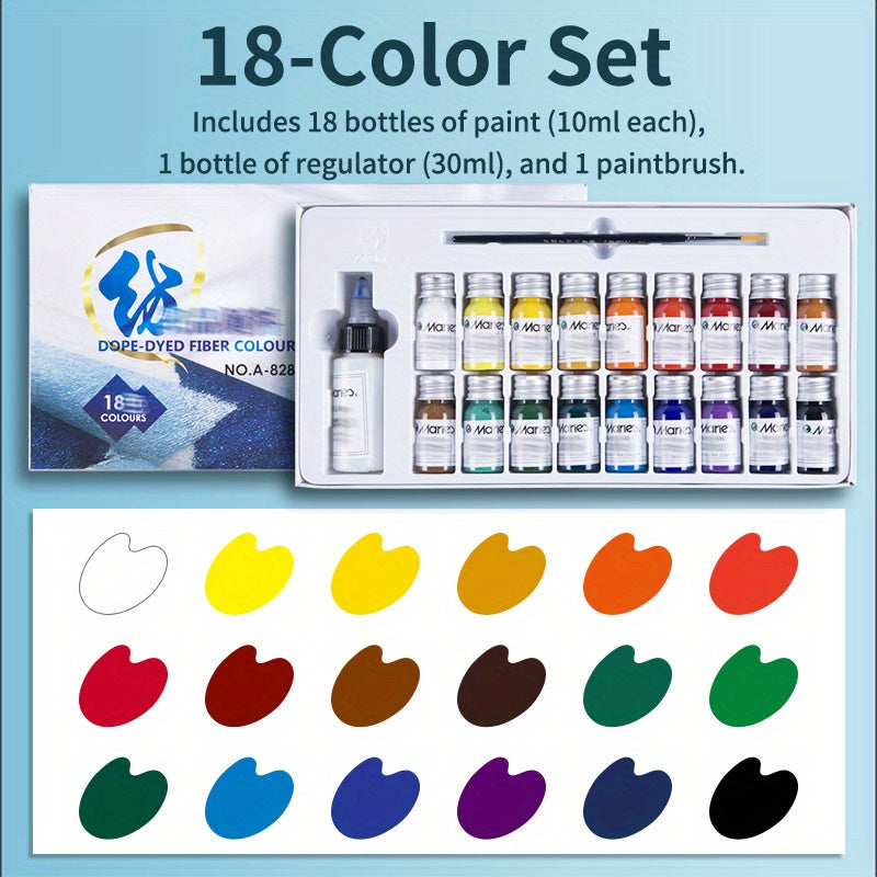 Waterproof Fabric Paint Set 36 Colors Clothes Professional Textile Pigments Kit