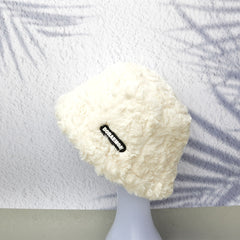 Faux Fur Bucket Hat Warm Hats For Women Outdoor Casual Style Hat
