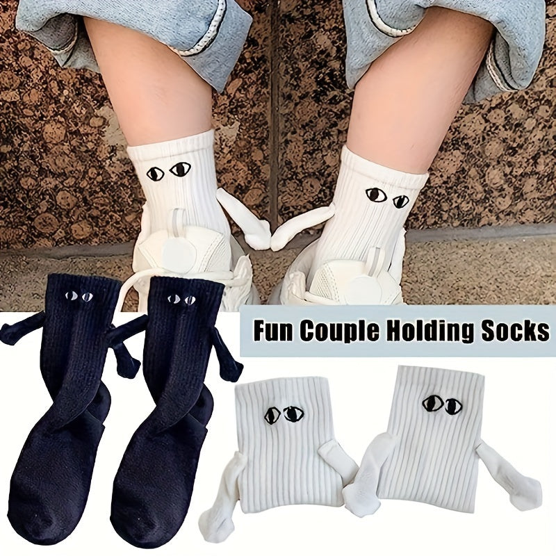 Creative Sports Socks - Winter Warm Mid Calf Socks - 3D Magnetic Hand Design