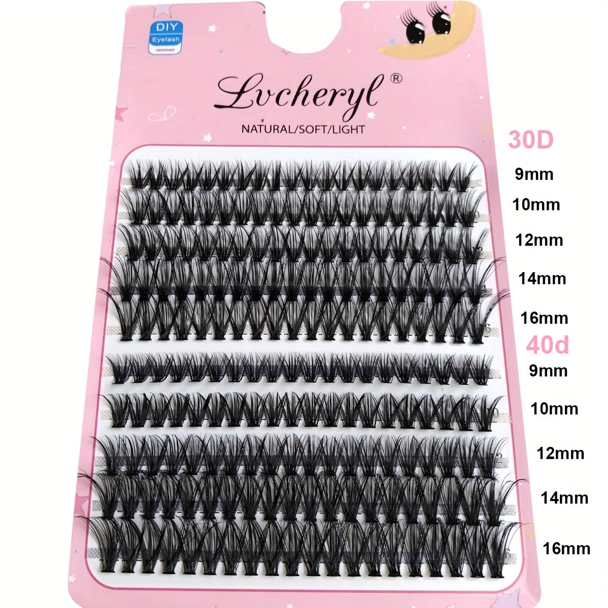 200Pcs 30D 40D Mixed Eyelash Extensions D Curling Cluster Lashes