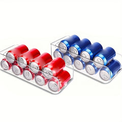 4pcs Can Organizer Refrigerator Bins Soda Can Dispenser Storage