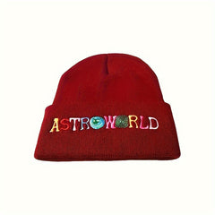 Colorful Letter Knitted Hat Winter Warm Ear Protection