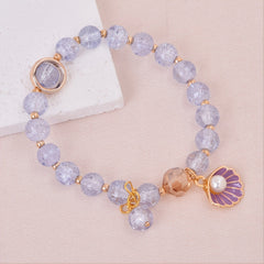 Kids Christmas Gift Girls Shell Pearl Bracelet