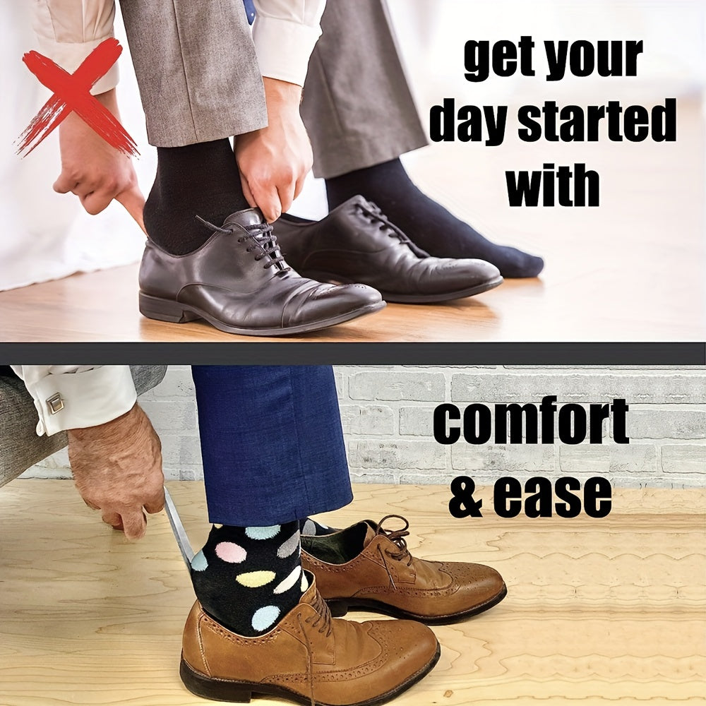 Long Handle Metal Shoe Horn for Seniors 29.97 cm - Dress Shoes & Sneakers