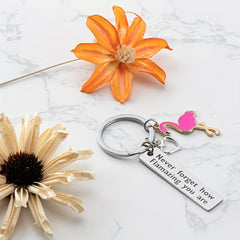 Creative Flamingo Keychain Keyring Pendant Inspirational Women Holiday Gift