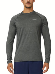 BALEAF Men's Quick Drying Long Sleeve Running Shirt