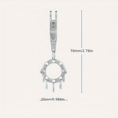 Stainless Steel Suspension Clip with Round Ring Keyring