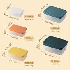 5pcs Stackable Food Containers With Lid - Transparent Plastic Pantry Storage