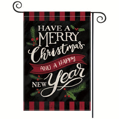 Christmas & New Year Garden Flag - Double Sided Outdoor Decor