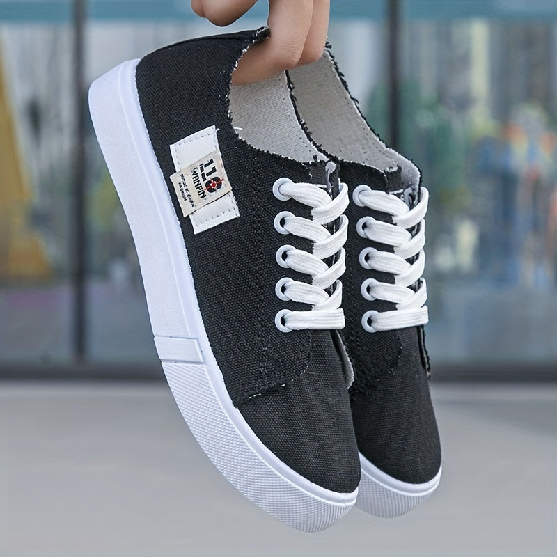 Women's Casual Canvas Shoes Lace Up Low Top Sneakers