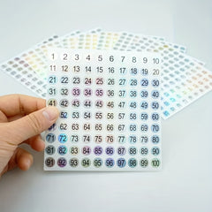 15cps Number Stickers 1-500 Round Labels DIY Numbering Tool