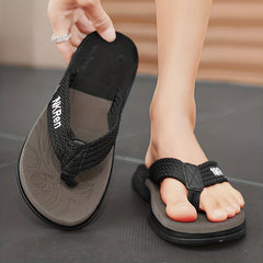 Men's Casual Slip On Flip Flops with Arch Support Lightweight Non-slip Sandals