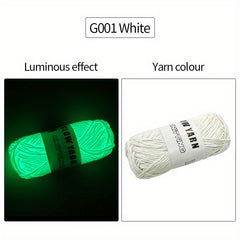 2pcs Glow In Dark Yarn Polyester Luminous Soft Perfect DIY Knitting Crocheting