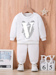 Baby V Sign Sweatshirt Trousers Set