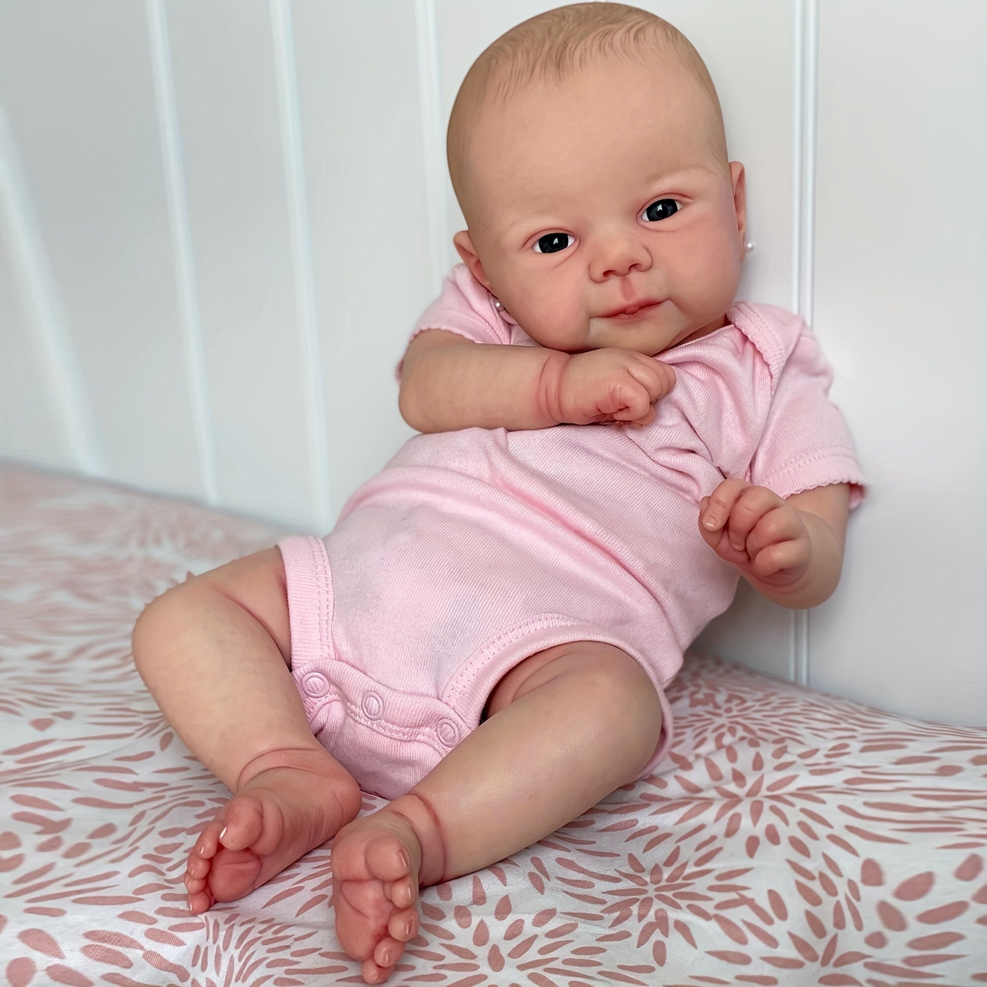 19in Soft Vinyl Cloth Body Real Reborn Doll With Hand Drawing Hair Princess