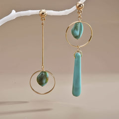 Asymmetric Long Earrings Set