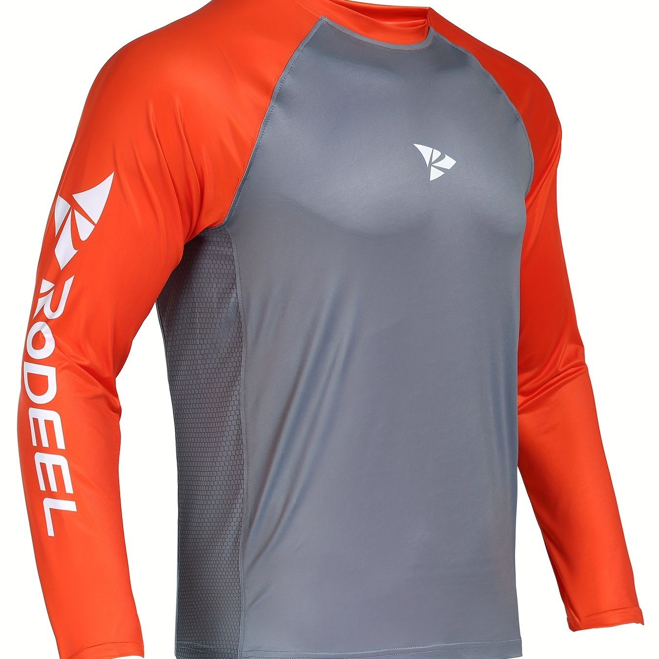 Men's UPF 50 Sun Protection Raglan Shirt Long Sleeve Rash Guard